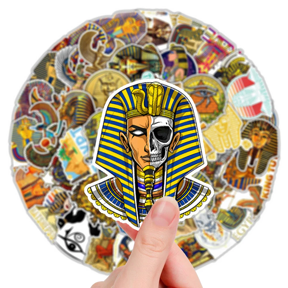 

10/30/50pcs Cool Ancient Egypt Pharaoh Stickers Vintage Cartoon Decals DIY Skateboard Guitar Helmet Car Artsy Decoration Sticker