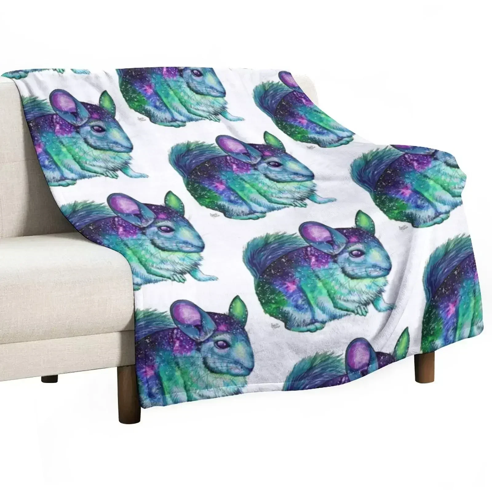 Galaxy Chinchilla Throw Blanket manga Plaid bed plaid For Baby Beach decorative Blankets