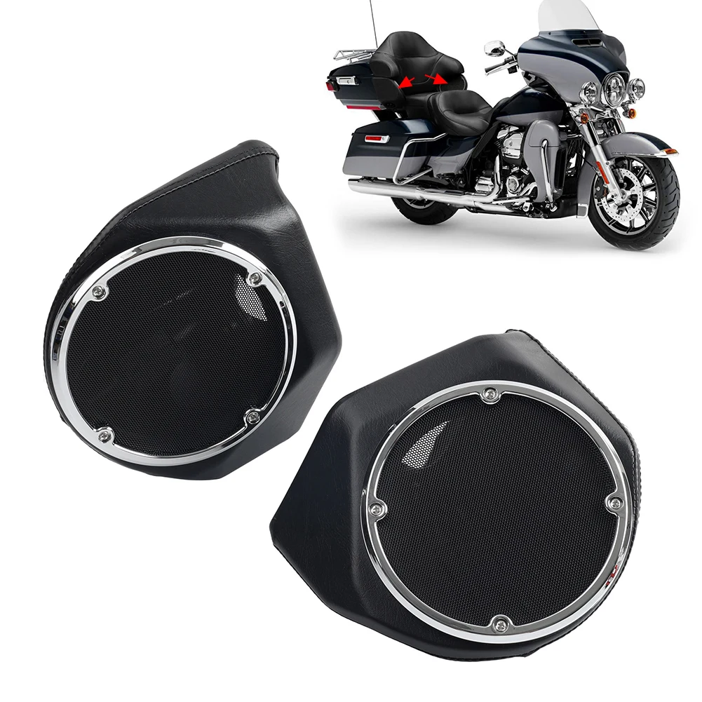 1Pair Motorcycle Rear Trunk 6.5'' Speaker Pods For Harley Davidson Road King Street Glide FLHX FLHXS Touring Models 2014-2023