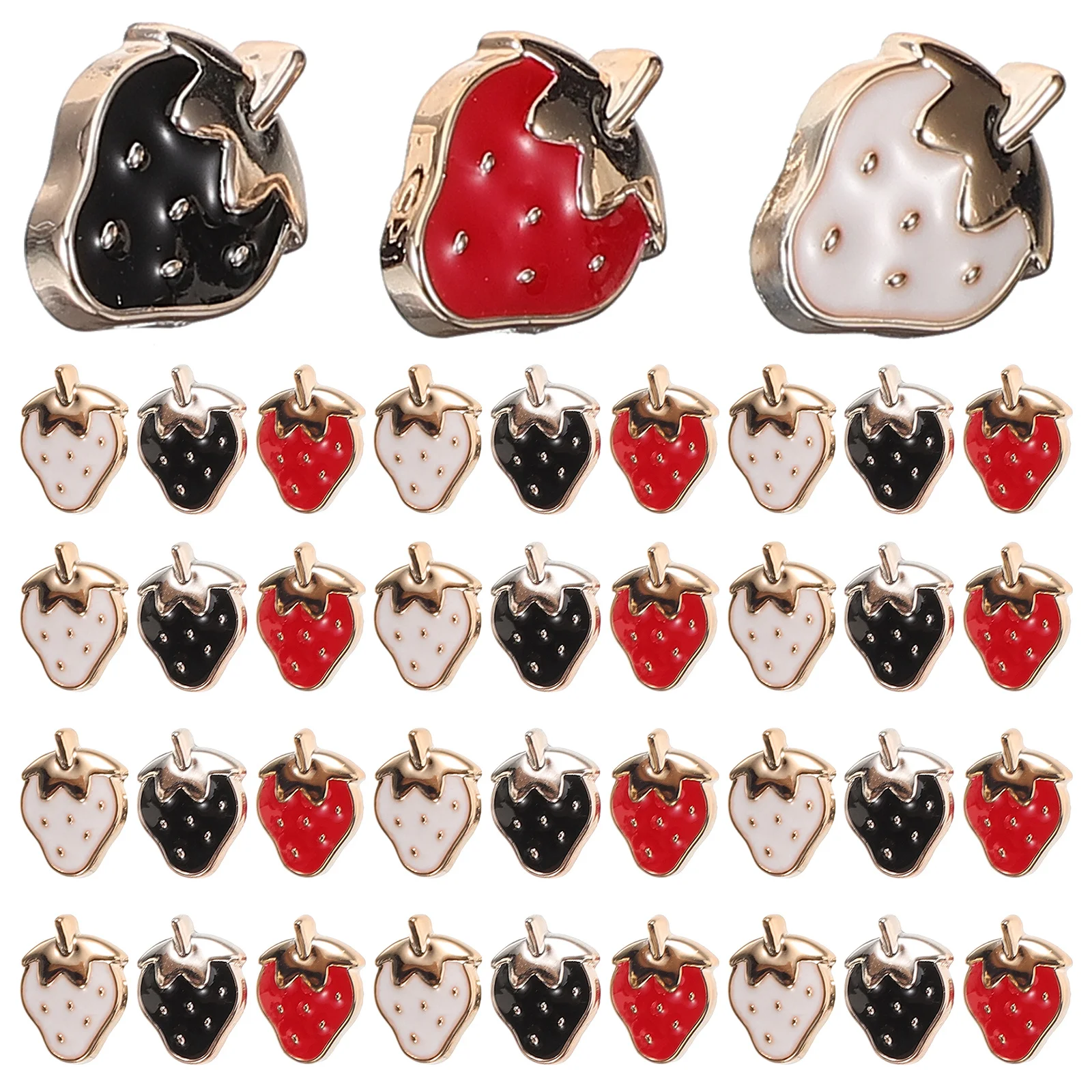 

30Pcs Strawberry Sewing Buttons Resin Cartoon Clothes DIY Dress Buttons Durable Non-Fade Adorable Creative Accessories