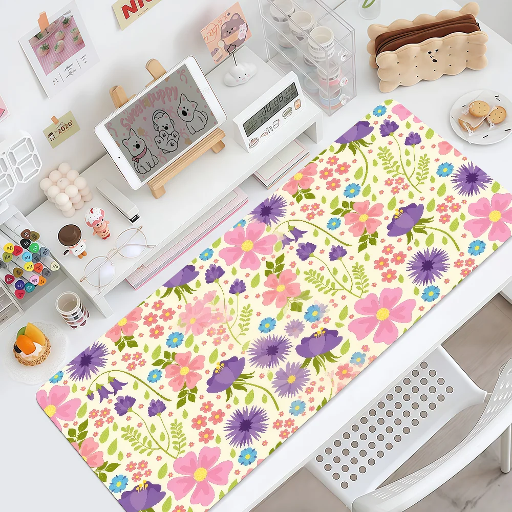 Mouse Daisy Pad Non-slip Lockedge F-Flower Office Student Gaming Thickened Large Writing Cushion MousePad