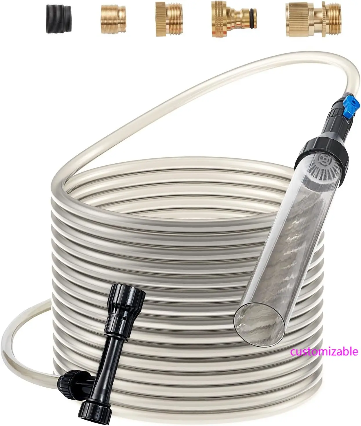 

Aquarium Vacuum Gravel Cleaner, 30 ft PVC Hose Fish Tank Vacuum Gravel Cleaner, Siphon Fish Tank Cleaner Vacuum