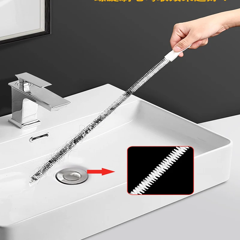 Household Kitchen Sewer Anti-blocking Cleaning Hook Pipe Dredge Pipe Dredging Brush Bathroom Hair Sewer Sink Cleaning Tool