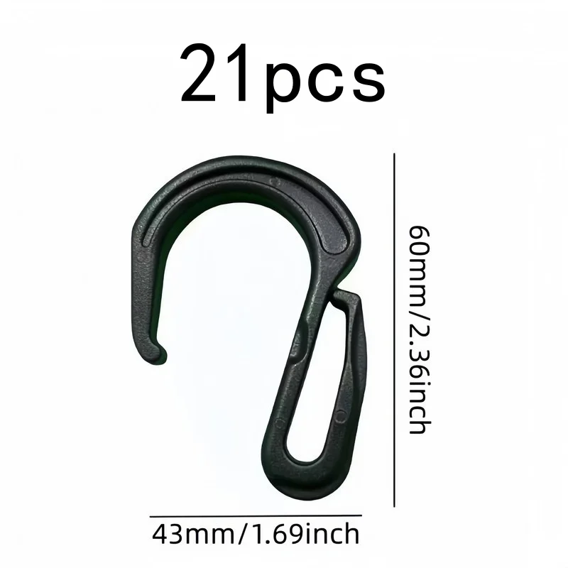 21 pcs S Hooks, Hang Grocery Bags in Car Trunk, Elastic and Load Bearing, Lightweight, Flexible and Reusable