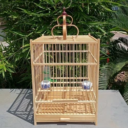 Parrot Mochila Bird Cage Wooden Small Budgie Palomas Hamster Cage Passaros Canarios Maisons Petits Animaux Pet Supplies CY50BC