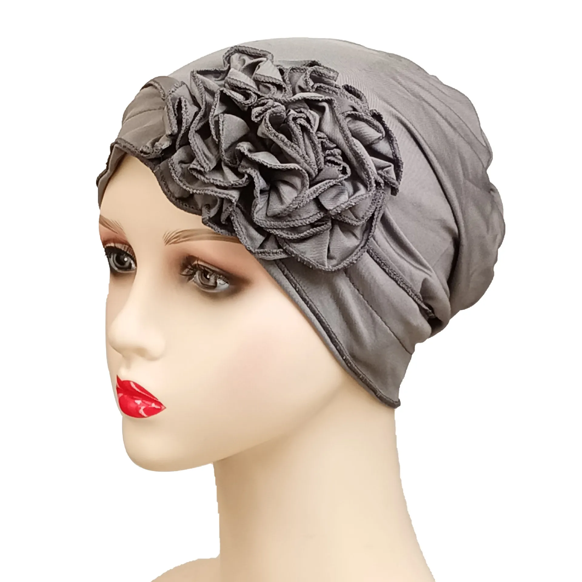 Female Turban Soft Flower Beanie for Patient Hair Loss Chemo Caps Cancer Headwear for Women Elastic Head Wraps