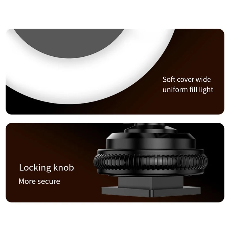 D07 Mobile Live Streaming Selfie Beauty Circular Fill Light Rechargeable Camera Hot Boot Buckle Light
