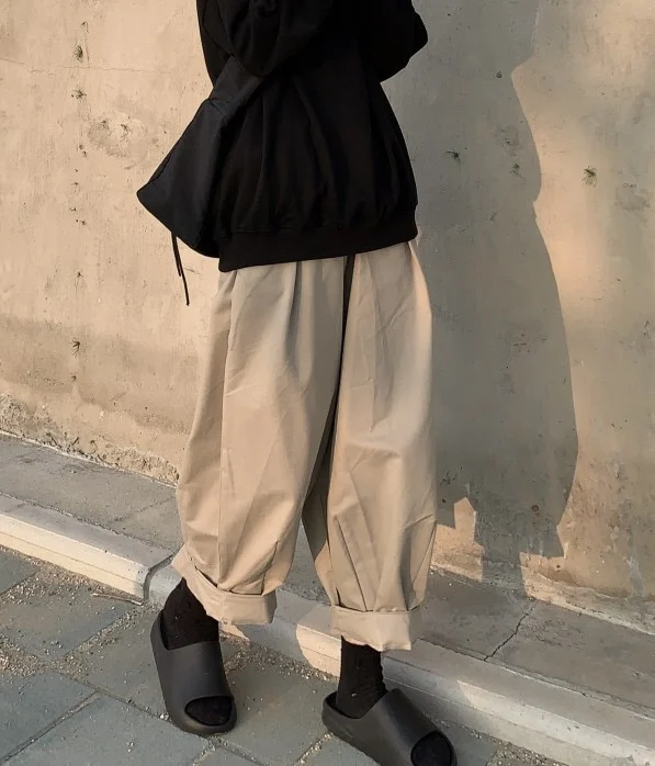 

Dark Autumn High Waist Casual Pants Women's Loose Versatile Slimming Dad Harajuku Carrot Wide Leg Balloon Pants