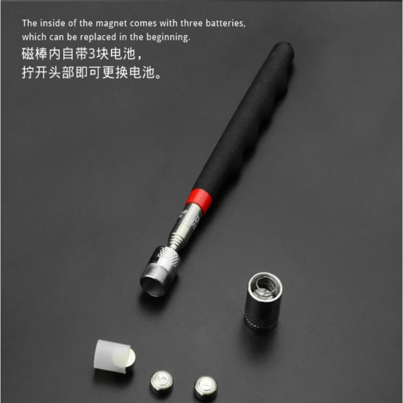 Telescopic magnet picking tool for hard to reach areas