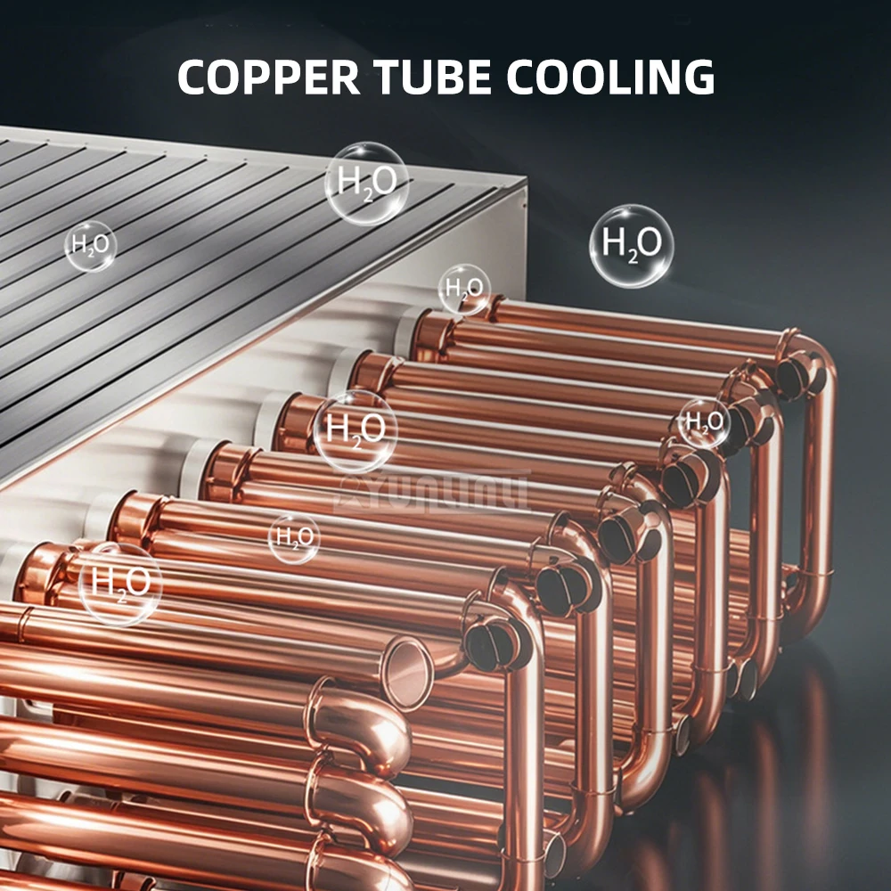 ماكينة مكعبات الثلج التجارية الأوتوماتيكية بالكامل ذات السعة الكبيرة HL-500F مع 50 حجرة ثلج وسعة تخزين الثلج 20 كجم