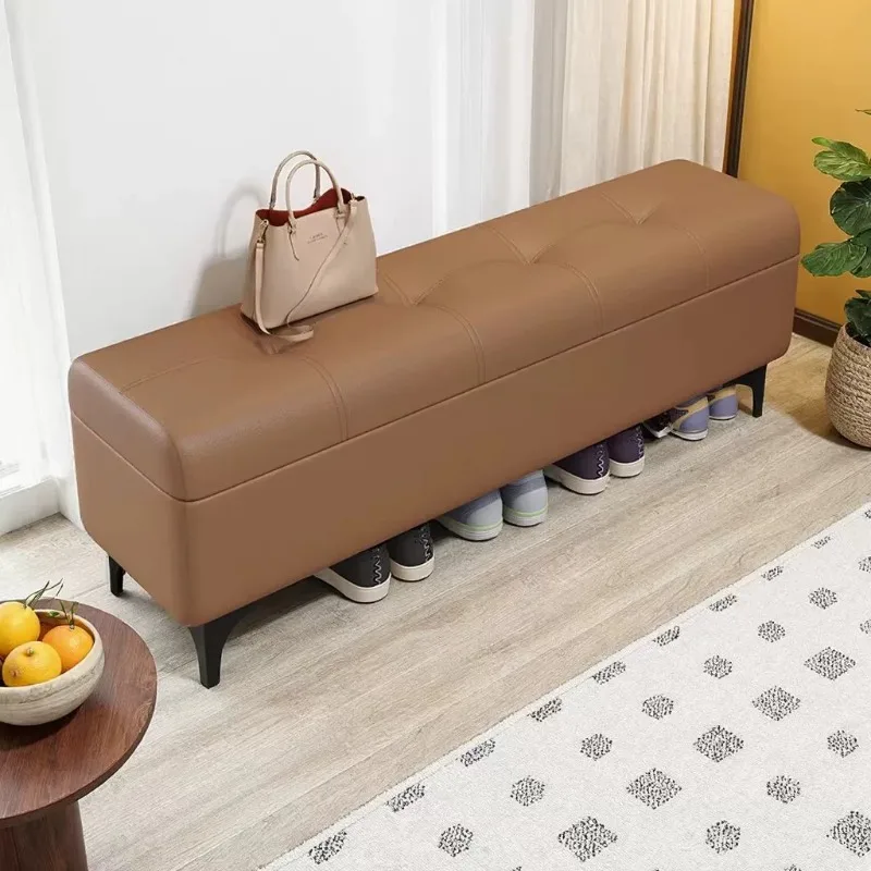 Small apartment 30 extremely narrow home storage shoe change stool wearing shoe stool door household sofa stool leather ultra na