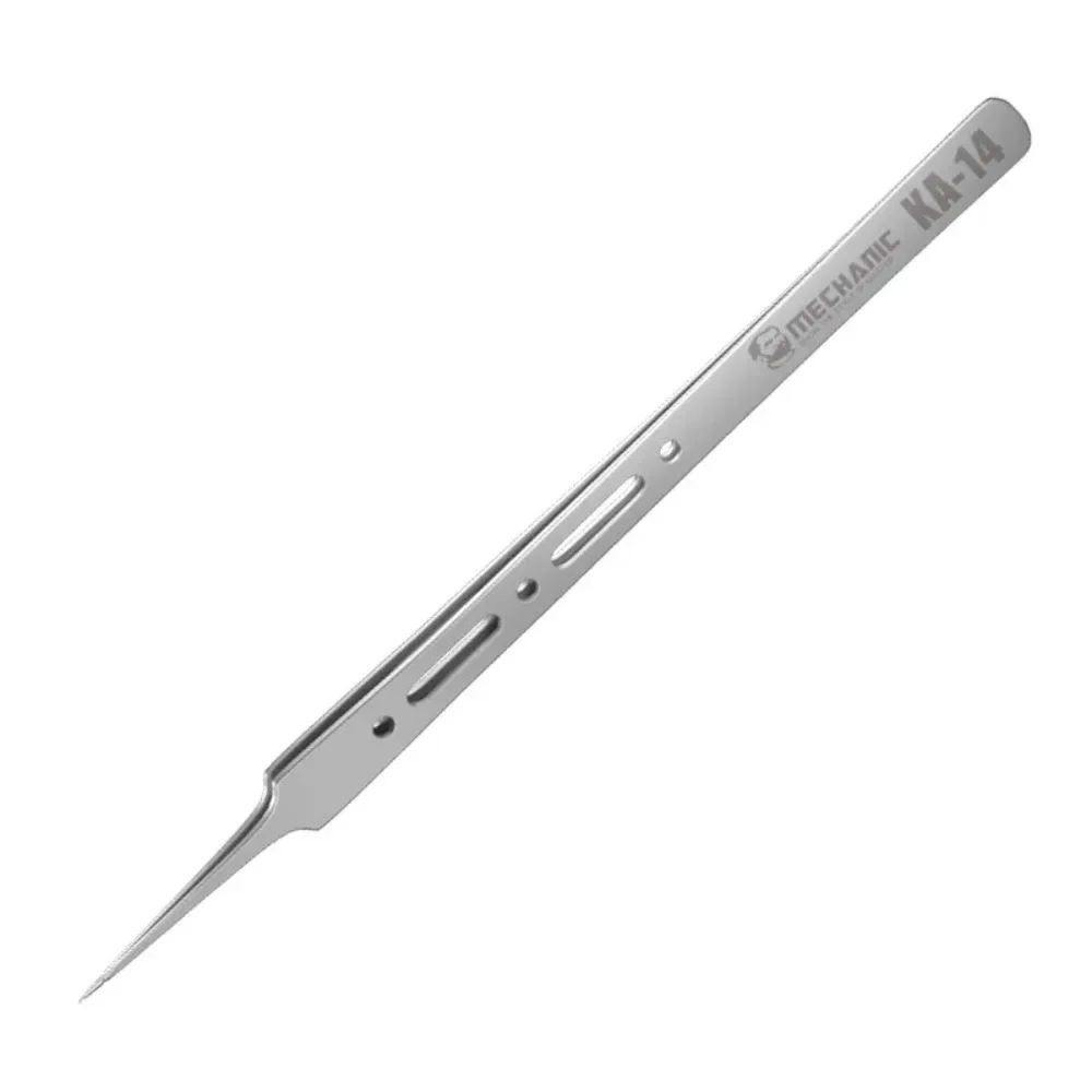 Mechanic KA-14 Extremely Sharp Hard Non-magnetic Stainless Steel Flying Wire Tweezers BGA Motherboard Mobile Phone Repair