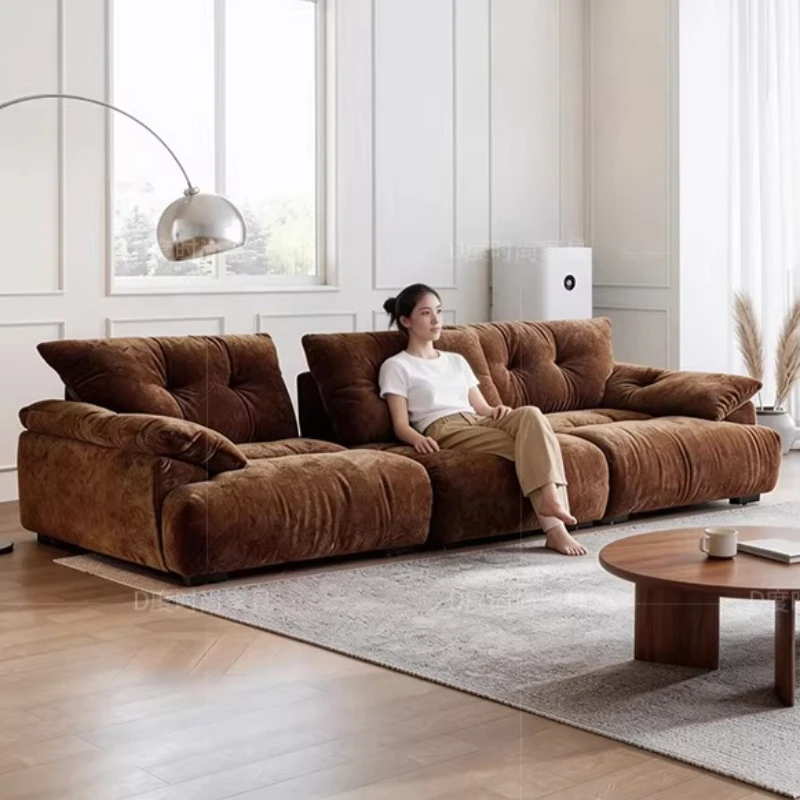 Chenille Cloud Sofa Detachable & Adjustable Backrest Bouquet Couch Modern Sectional for Living Room & Home