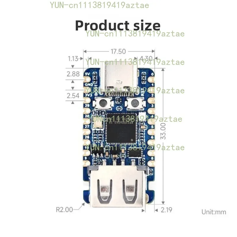 RP2350A Dual‑Core Dual‑Architecture Microcontroller Board, USB Type‑A DIY Electronic Programming Development Module