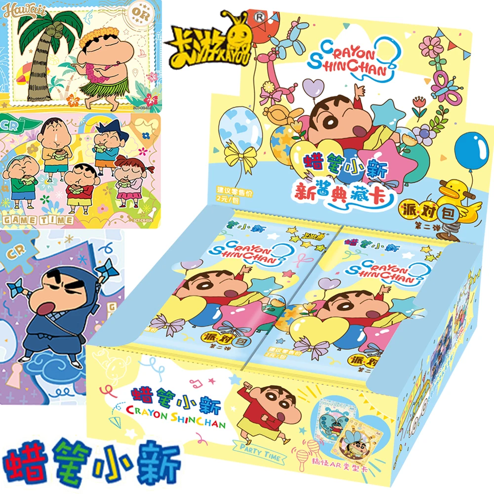 

KAYOU Crayon Shinchan Cards Japanese Anime Nohara Shinnosuke Kazama Tōru Rare Friend Game Time Party Cards Boys Girls Gifts Toys