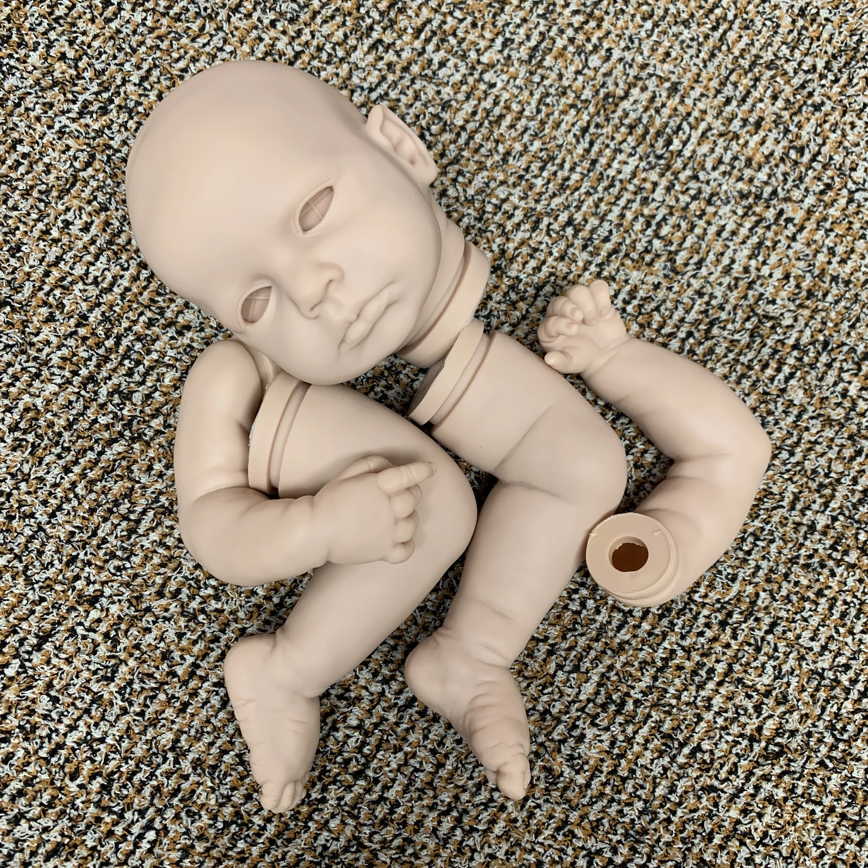 18 Zoll unmontiertes Loulou-Kit Reborn bemalt und unbemalt DIY Reborn-Puppen-Kits Teile Soft Touch lebensechte echte Bebe Reborn