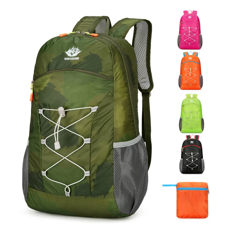 

Large Capacity Oxford Cloth Foldable Hiking Bag, Lightweight And Multifunctional Backpack For Outdoor Sports Travel And Hiking