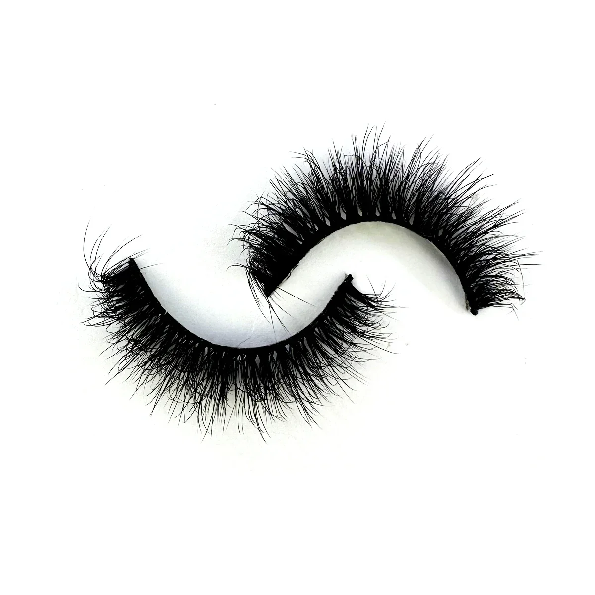AMSDCN Natural Thick Fluffy Cat Eye Lashes  Fake Lashes Dramatic Thick Full Strip Lashes Soft Fluffy Faux Mink Lashes Extension