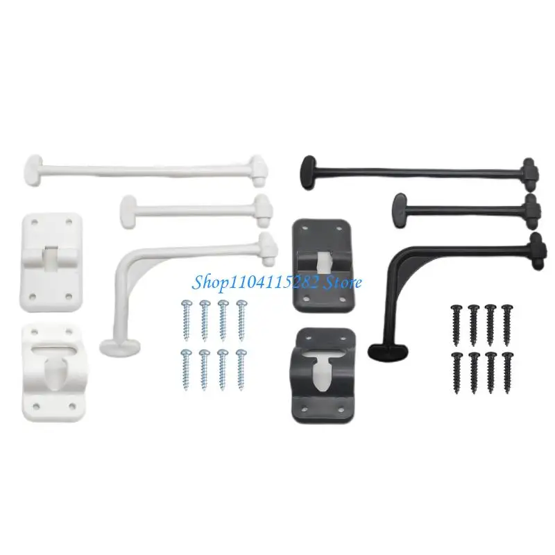 

A2BF Exterior Door Hold Hook Keeper T-Style Door Holder Catches Universal for Campers