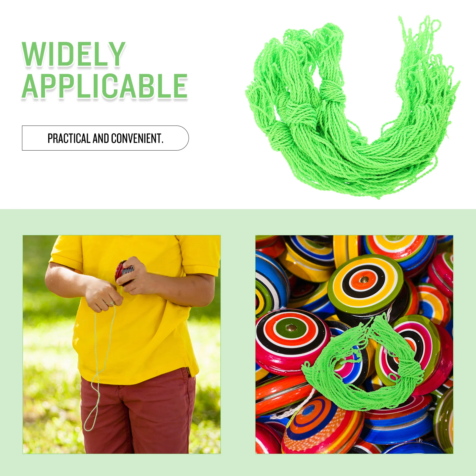 

50pcs Yo-Yo Replacement Strings Sturdy Nylon Lightweight Portable Universal Fit For Most Yo-Yo Balls Practical Convenient