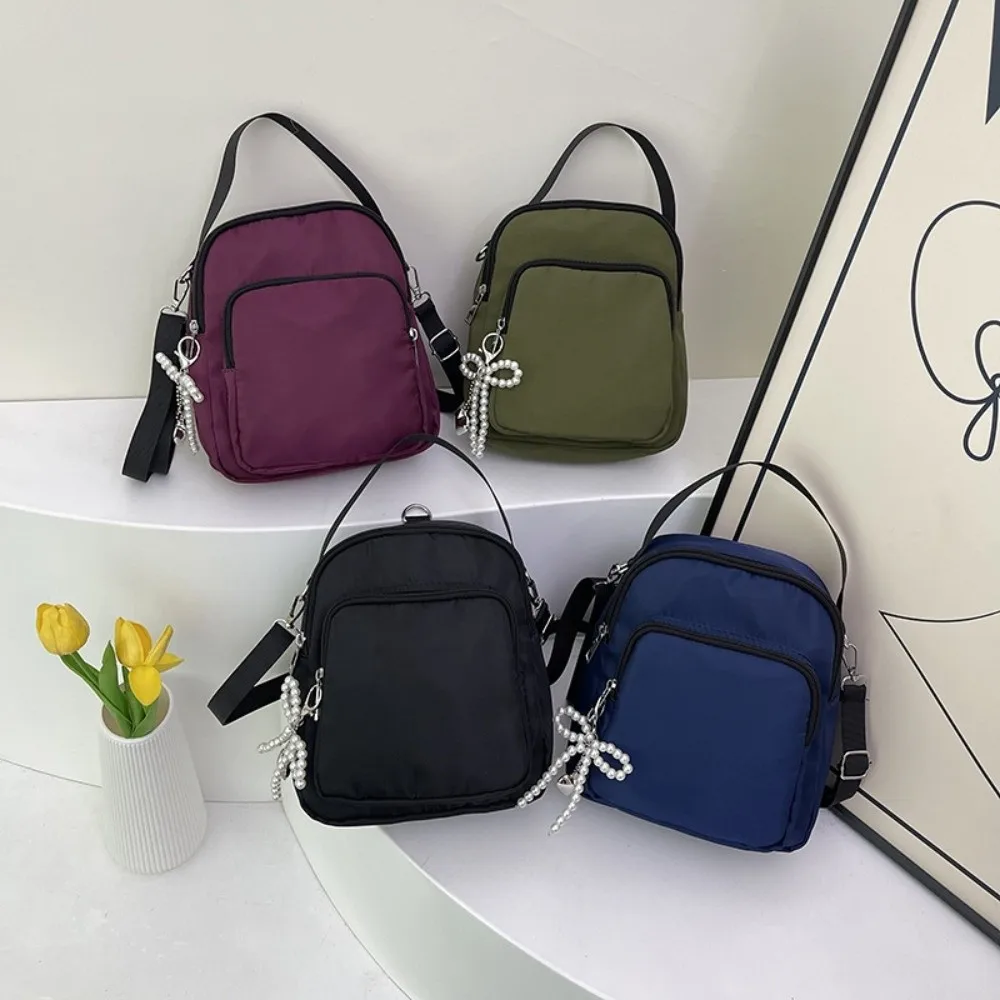 

Women Nylon Crossbody Bag Waterproof Shoulder Bag Zipper Mobile Phone Lady Female Multifunction Handbag Wrist Purse