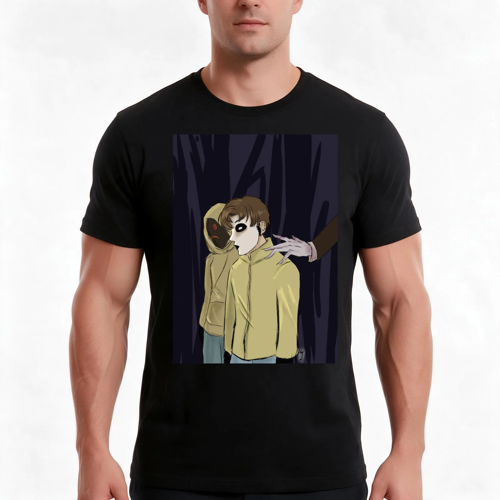 Masky Hoodie Marble Hornets/Creepypasta T-Shirt Summer Casual Cotton Tee Oversized Streetwear Tops Vintage Graphic Print