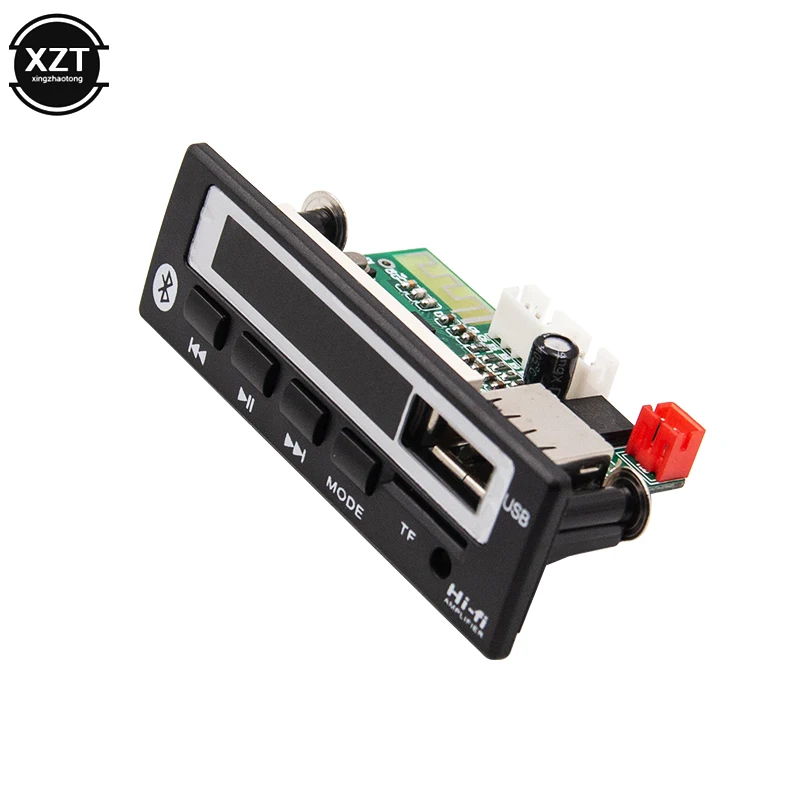 บลูทูธ 5.0 ใช้งานร่วมกับ MP3 WMA WAV ถอดรหัส 5V 12V โมดูลเสียงไร้สาย USB TF FM รถอุปกรณ์เสริม