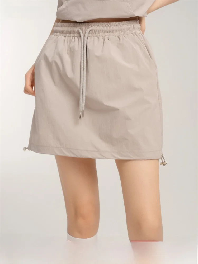 

Faionable Travel ort Skirt Women's Spring Summer New Sle Casual Sports Belted f-length Skirt by CHILL ZOEY