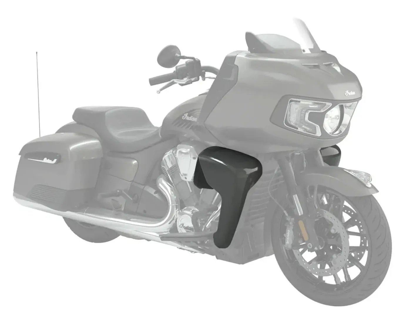 Extended Chin Spoiler Set Motorcycle Fairing Lowers Cover for Indian Challenger Chieftain PowerPlus Pursuit Limited 112 2026