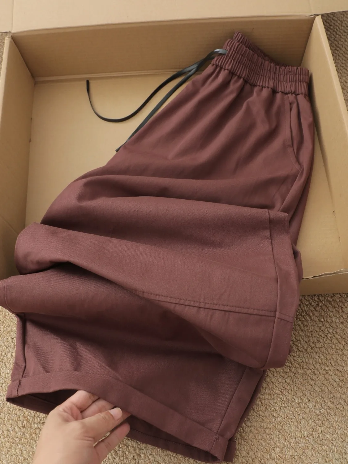 Vintage High Waist Wide Leg Pants Women's Loose Cotton Casual Trousers Belted Home Comfortable Straight Cut Knife 