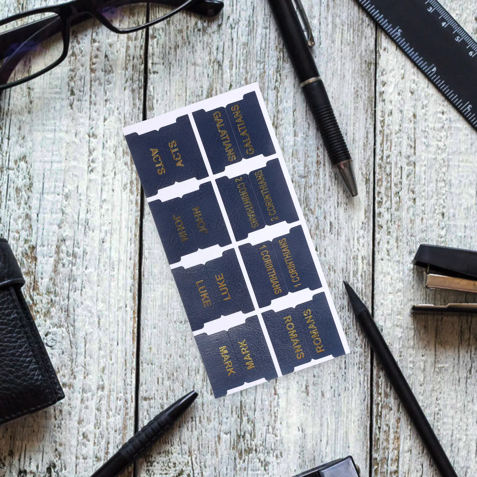 

1Set Bible Index Tabs Soft Touch PU Non Lacerating Smooth Edge for Bible Readers Students Graduates Page Marking