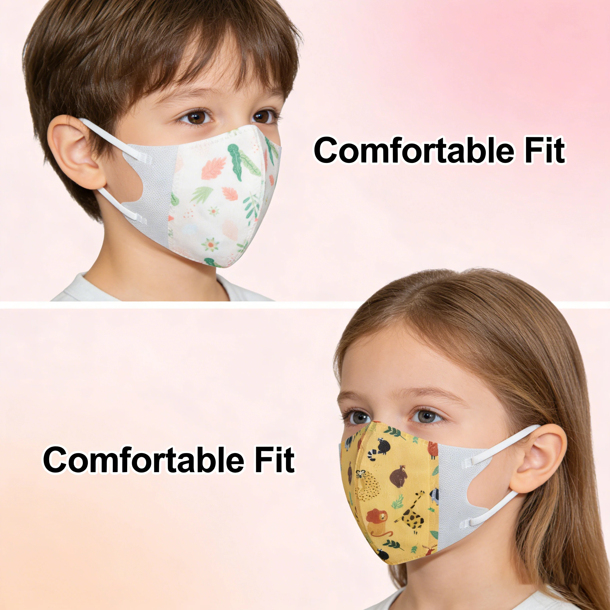 50-100pcs  Kids Face Mask FPP2 Protective KN95 Mask Age 3-5 6-12 3Layers Cartoons FFP2 Masque Boys Girls Children Mascarillas CE