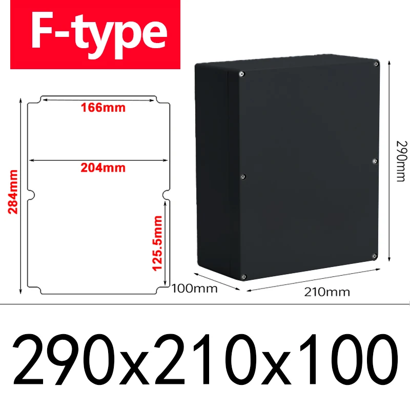 ABS Wasserdichtes Boxgehäuse Elektronisches Safe Gehäuse Kunststoffboxen Schwarzer Drahtanschlusskasten Kunststoff-Organizer IP67 Wasserdichtes Gehäuse