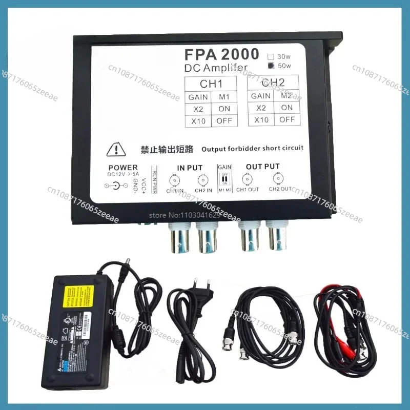 FPA2000 FPA2000 50W High Power Dual Channel Amplifier 140 Vpp Drive Coil Vibrator DC 12V Single Power Supply Arbitrary Waveform