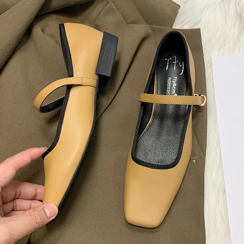 2024 Yellow Pink New Women Flat Shoes Fashion Round Toe Ladies Elegant Ballerinas Shoes Casual Slip On Mary Jane Shoes Mujer