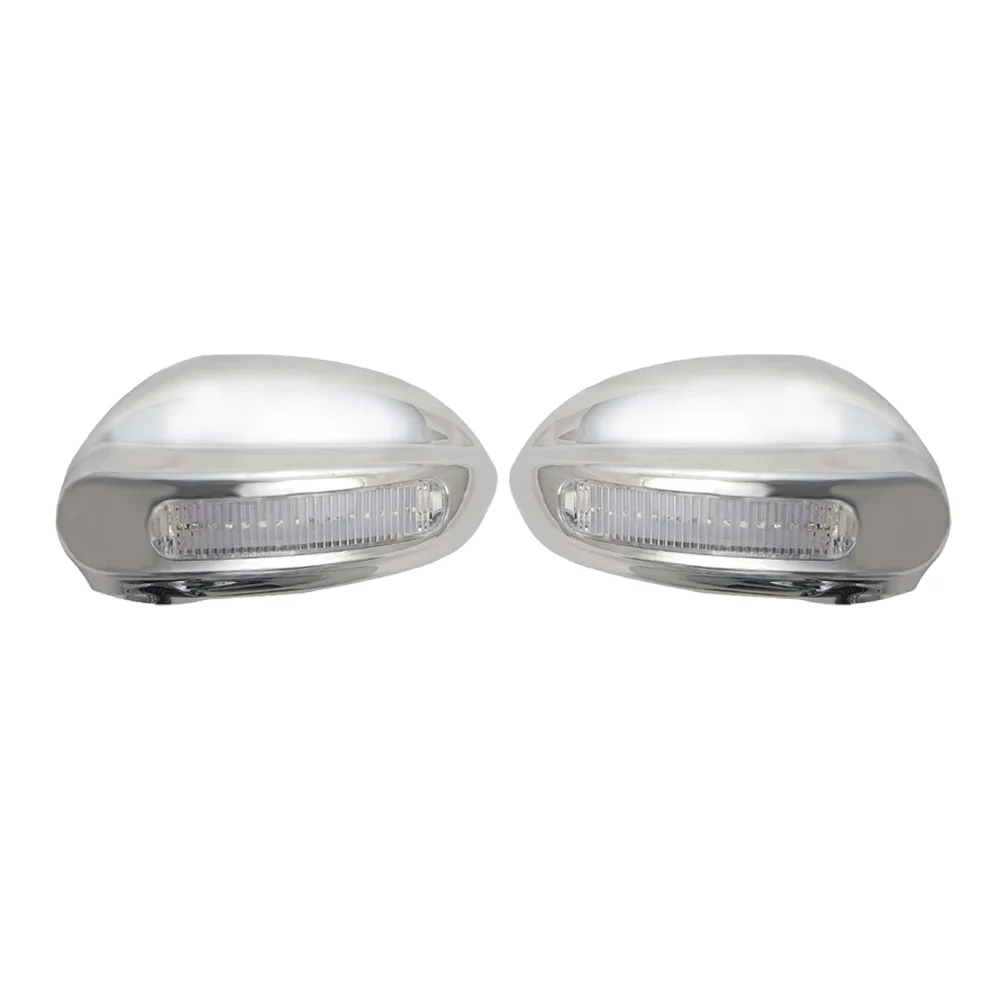 ترقية السيارة غطاء مرآة الباب مع مصباح ليد لهوندا صالح جاز 2003 2004 2005 2006 2007 اكسسوارات السيارات الكروم الفضة الديكور #3