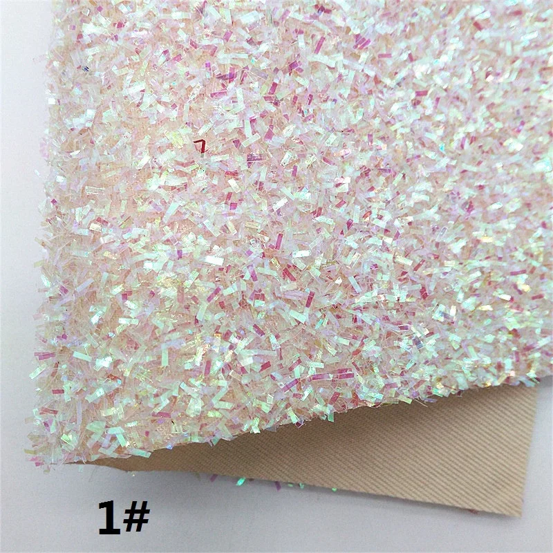 Tissel Glitter Vinyl Sheets Floral Embossed Faux Leather Suede Synthetic Fabric Weave Faux Vinyl For DIY 21x29CM Y487