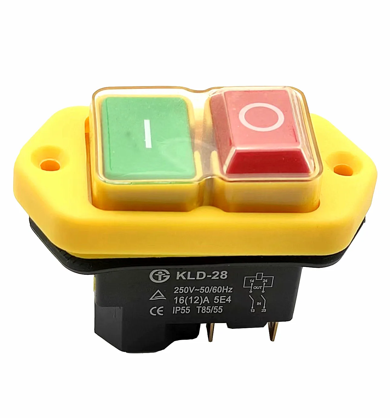 Electromagnetic Drill Waterproof Push Button Switch  IP55 250V 4pin 16A