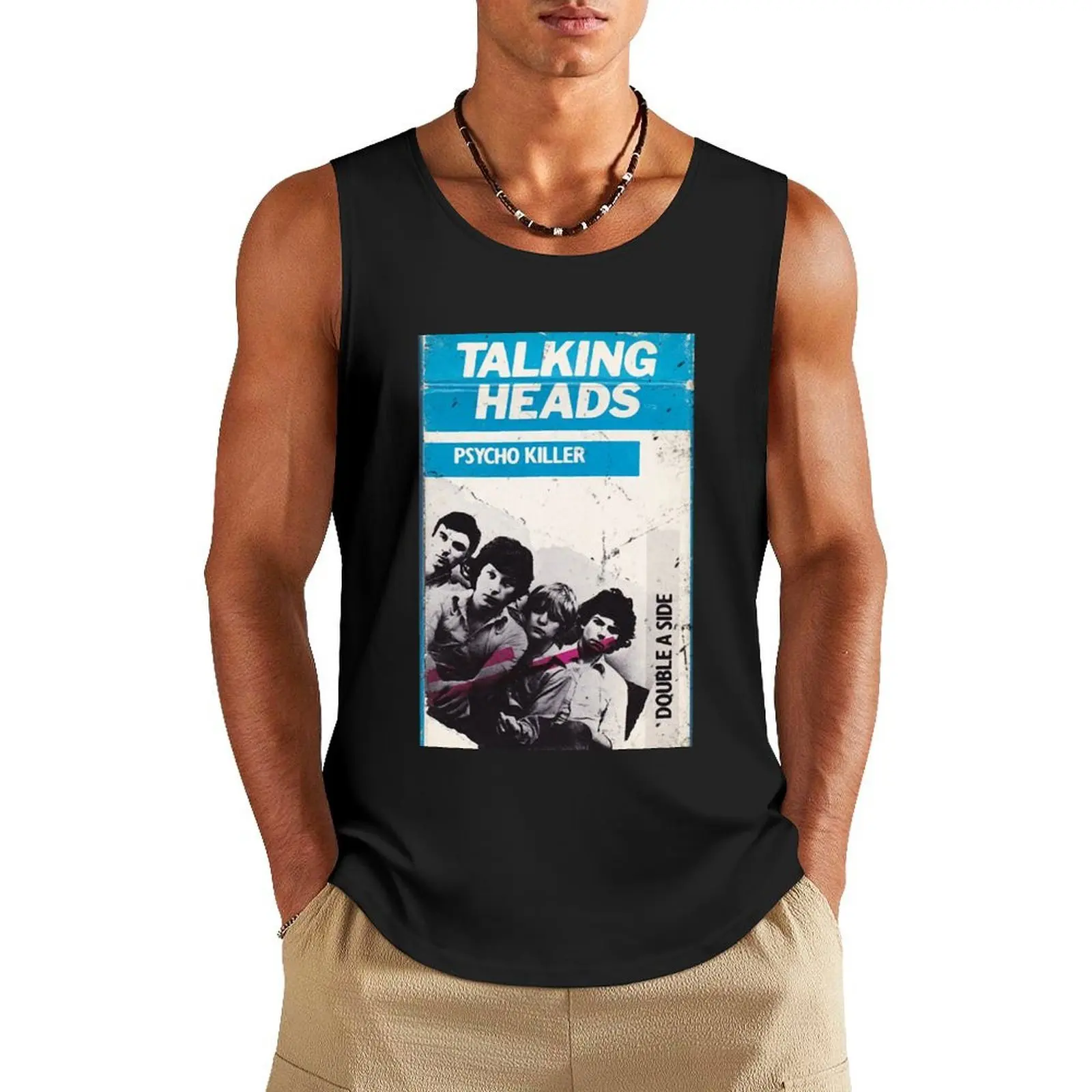 

talking heads - psycho killer Tank Top mens designer clothes Working vest vests for men