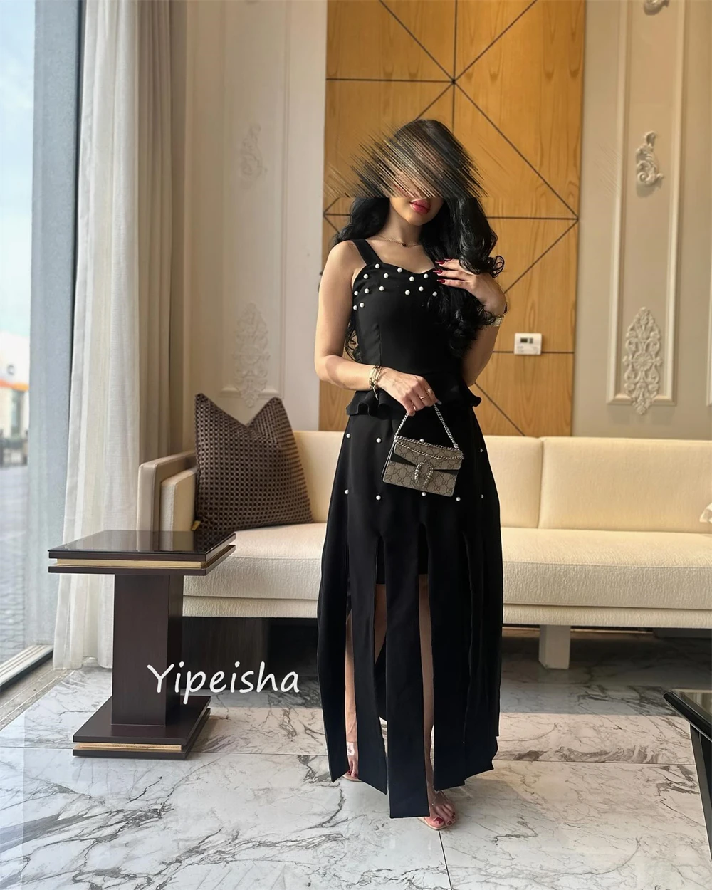 Yipeisha ชุดราตรีออกงานคอวีทรงเอ, ชุดราตรีทางการไซส์สวยสง่า