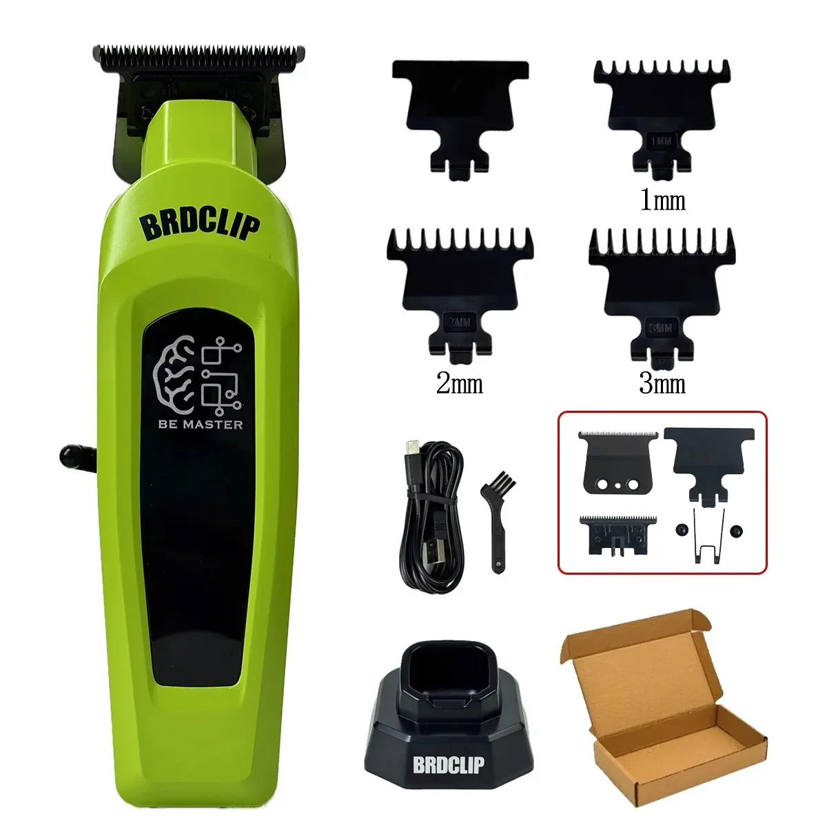 Professionele Elektrische Tondeuse BRD 106 met Basis 7500 RPM Tondeuse voor Man DK-078 DLC Blade 7200 RPM Kapper 2 ST Set