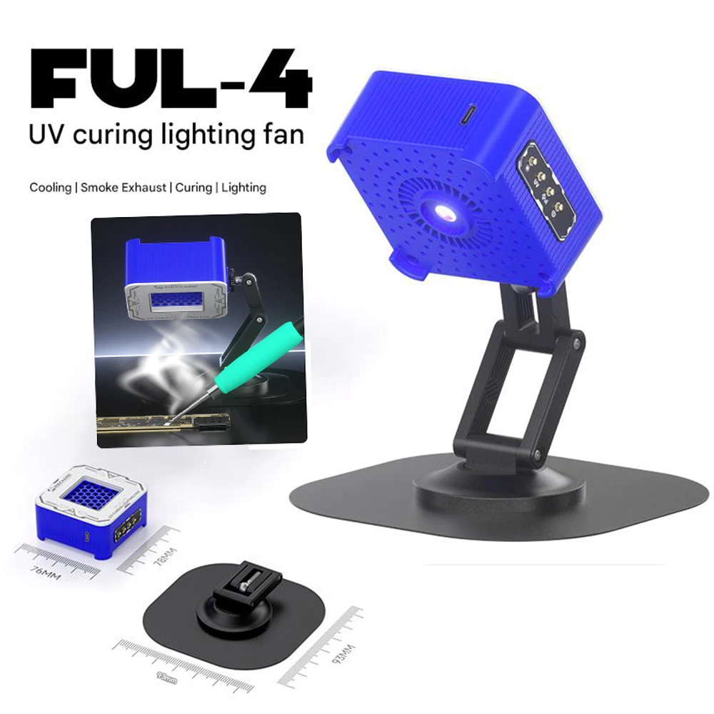 MECHANIC  Cooling Curing Fan UV Curing Smoke Extraction Function Fast Heat Dissipation UV Curing Smoke Exhaust Tools