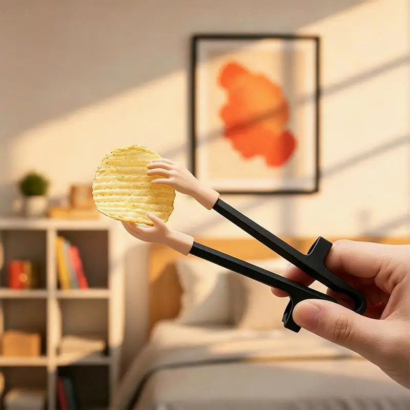 Mini Finger Snack Training Chopsticks Controller Shaped Durable Plastic for Gamers Suitable for Home Travel Snacking