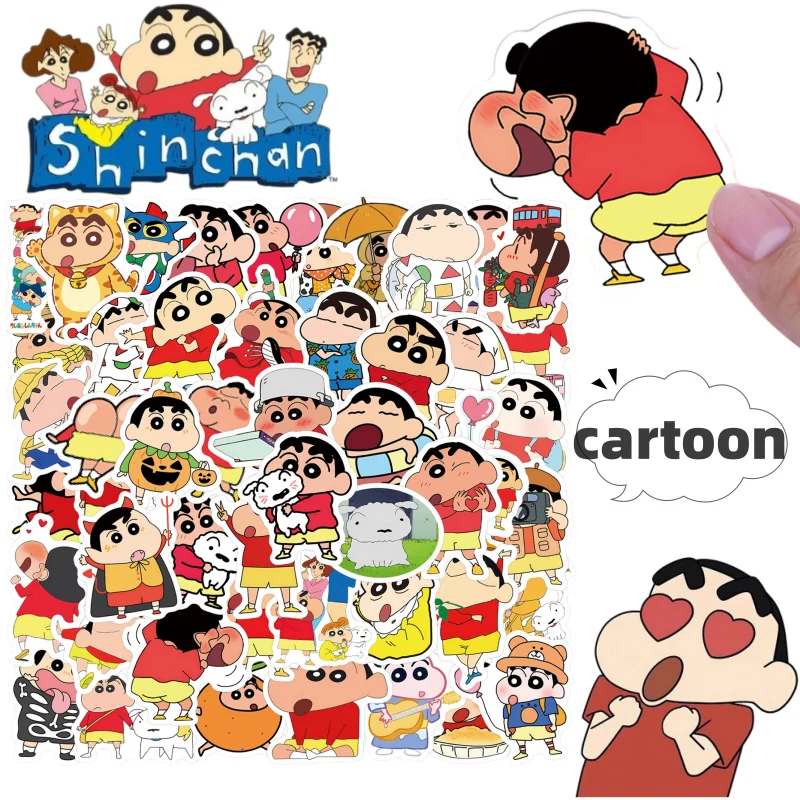 

Crayon Shin-chan Doodle Sticker Cartoon Cute Fashionable Personalized High-Value Portable Student Notebook Waterproof Stickers