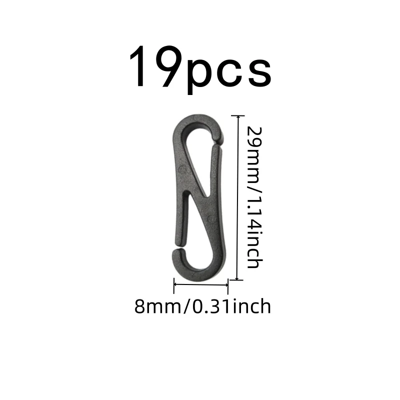 Double Head Connectors 19 pcs, Double Head Connection, Flexible Figure-8 Design, for Mask Strap Replacement