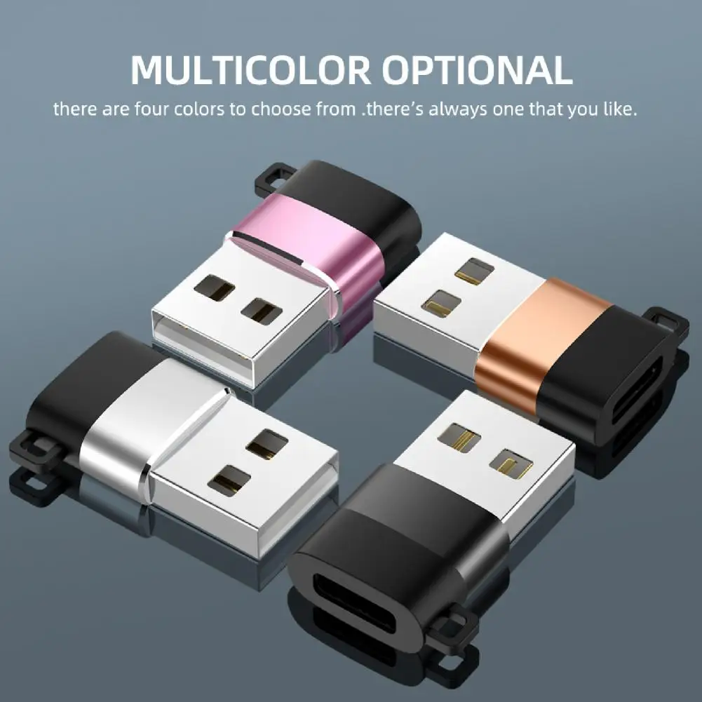 USB Adapter Transmission Data Portable f Metal Type-C Converter USB Male to Female for Tablet PC