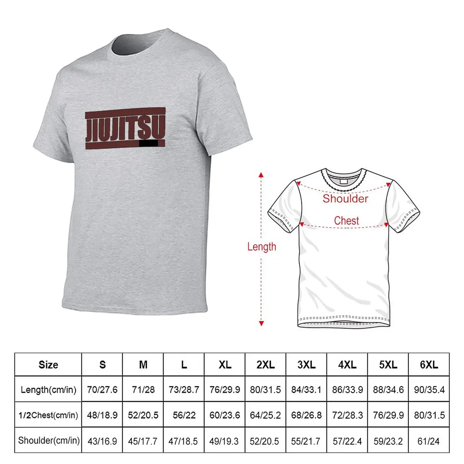 New Brazilian Jiujitsu Brown Belt Ranked T-Shirt Short t-shirt oversized t shirt T-shirt men