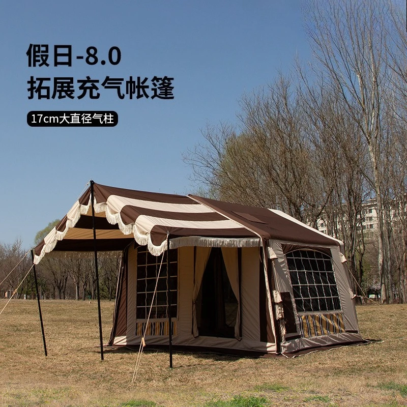 Holiday 8.0 Inflatable Tent 8 Flat Outdoor Camping Campground Overnight Roof