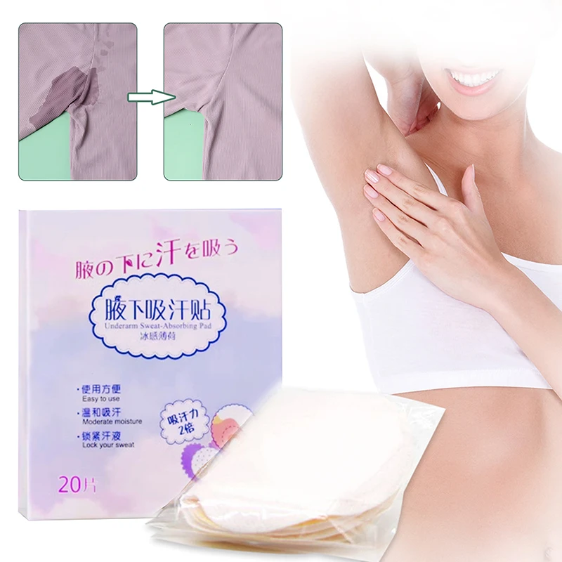 Almohadillas para el sudor de las axilas de ZZ-10/20 piezas, revestimientos absorbentes, junta mentosa para las axilas del sudor, pegatinas para las axilas, almohadillas antidesodorantes para ropa