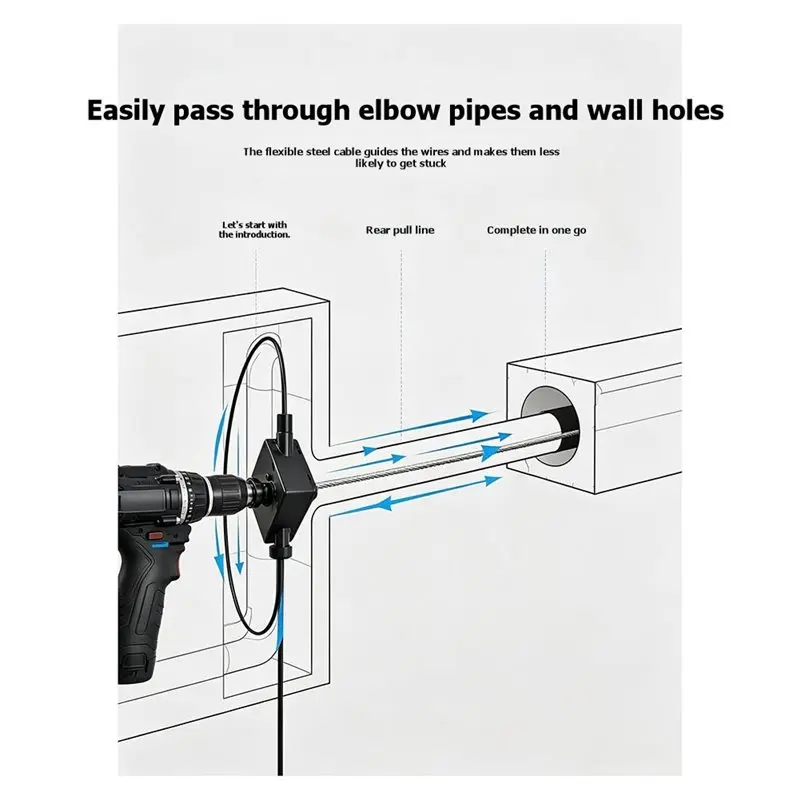 A02F-Threader Cable Universal Cable Threading Tool For Both Threading And Returning Cable